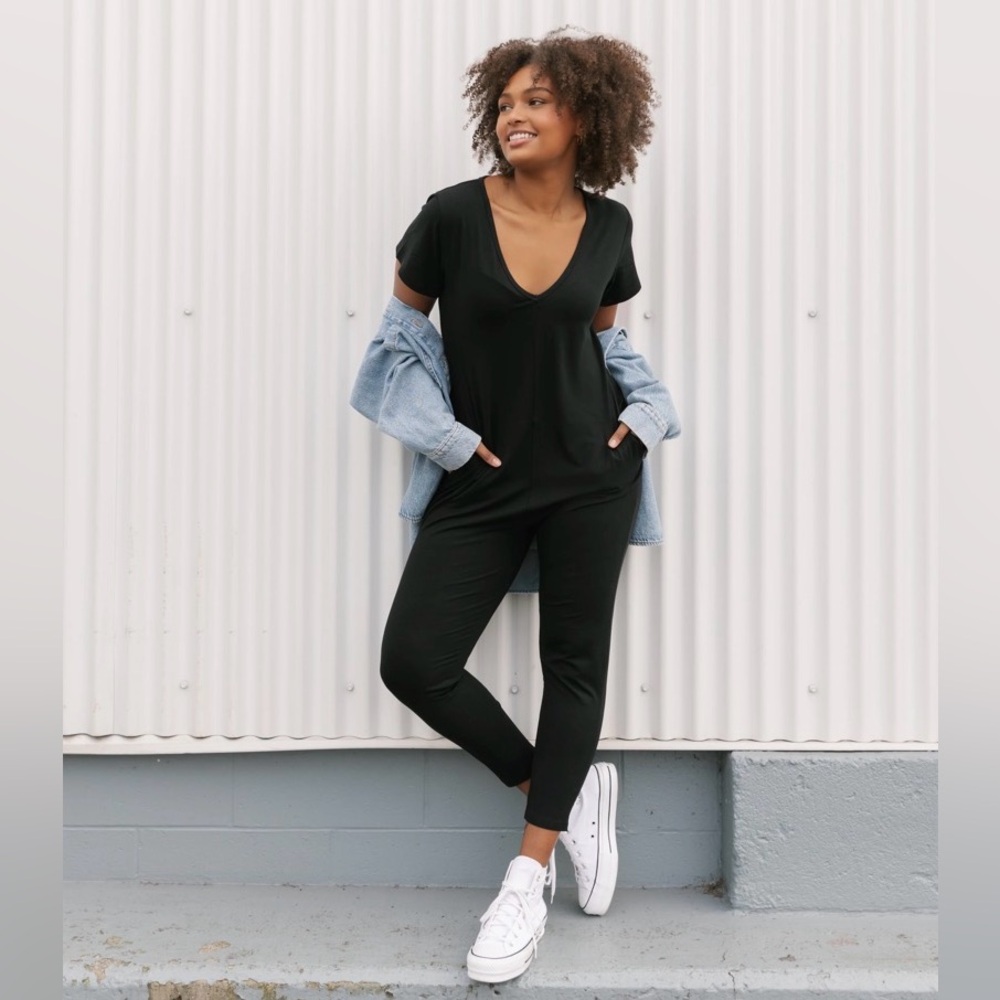 Smash + Tess Sunday Romper - Midnight Black - Size Small